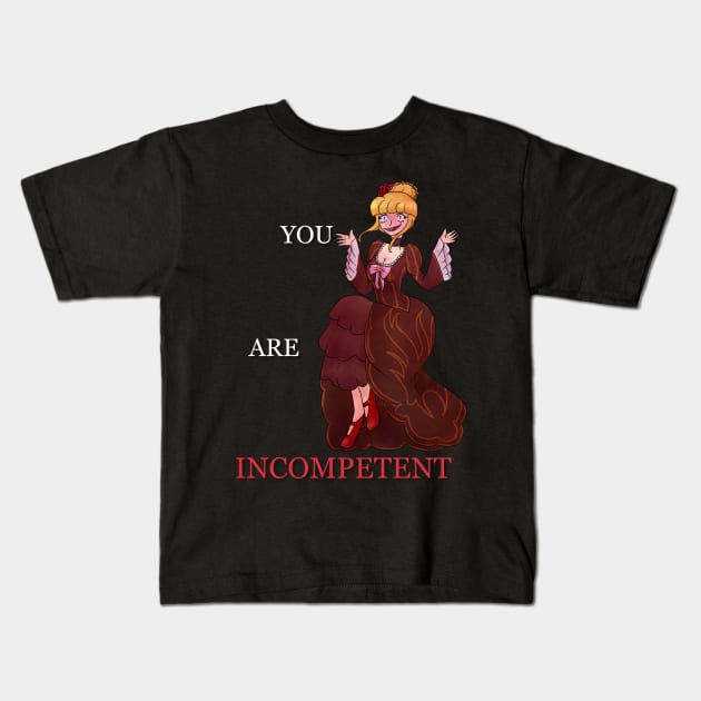 Umineko No Naku Koro Ni Beatrice You Are Incompetent Slogan Shirt And Others Kids T-Shirt by nhitori